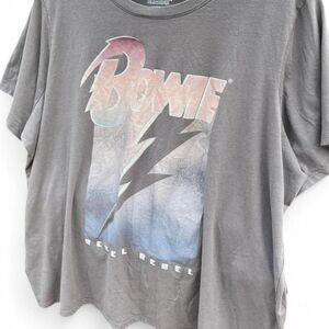David Bowie Rebel Rebel Grey T-shirt XXL